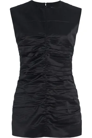 DEL CORE Ruched Satin Sleeveless Top - - IT 38 - Moda Operandi