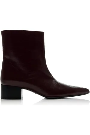 Khaite Andee Leather Ankle Boots - - IT 39 - Moda Operandi