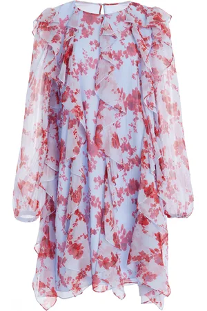 Carolina Herrera Ruffled Silk Chiffon Mini Dress - - US 14 - Moda Operandi