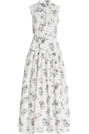 ADAM LIPPES Floral Stretch-Cotton Poplin Dress - - US 8 - Moda Operandi