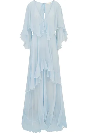 LOVESHACKFANCY Collia Tiered Silk Chiffon Maxi Dress - - S - Moda Operandi