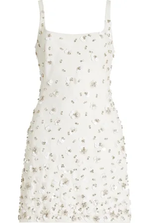 Simkhai Ziva Crystal-Embellished Crepe Mini Dress - - US 10 - Moda Operandi