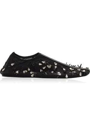 CHRISTOPHER ESBER Frosted Bead-Embellished Mesh Flats - - IT 36 - Moda Operandi