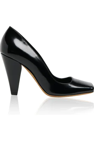 Khaite Cedar Peep-Toe Leather Pumps - - IT 36 - Moda Operandi