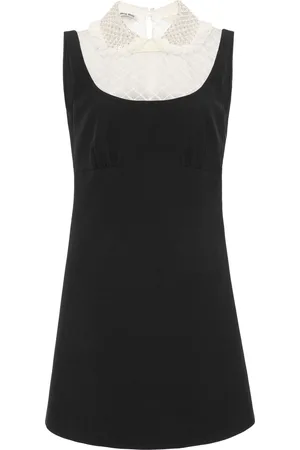 Miu Miu Embellished Organza-Detailed Cady Mini Dress - - IT 36 - Moda Operandi