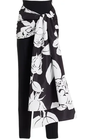 Carolina Herrera Sash-Detailed High-Rise Wool Suiting Skinny Pants - - US 2 - Moda Operandi