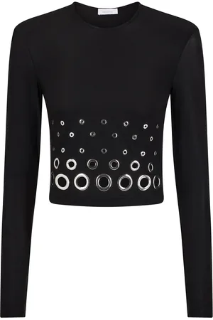 Paco rabanne Eyelet-Detailed Crop Top - - FR 34 - Moda Operandi