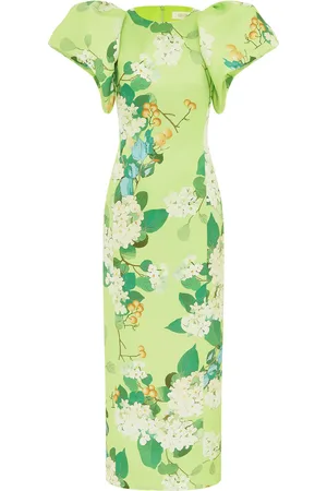 LEO LIN Lucinda Maxi Dress - Hydrangea In Lime - - AU 14 - Moda Operandi