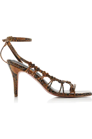 JOHANNA ORTIZ Aventurera Nocturna Python-Embossed Leather Sandals - - IT 37 - Moda Operandi