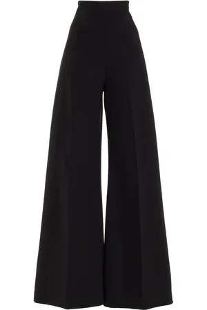 Carolina Herrera High-Rise Stretch-Wool Wide-Leg Pants - - US 2 - Moda Operandi
