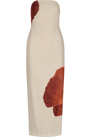 Andres Otalora Nosso Amor Strapless Linen-Blend Maxi Dress - - US 0 - Moda Operandi