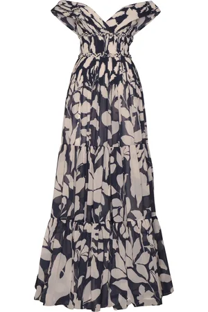 Andres Otalora Tua Vida Gathered Chiffon Off-The-Shoulder Maxi Dress - - US 10 - Moda Operandi