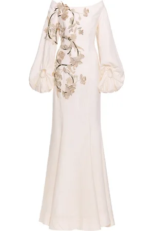Agua by Agua Bendita Peccana Embroidered Linen Maxi Dress - - XS - Moda Operandi