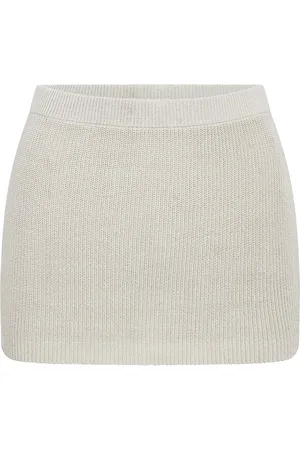 AYA MUSE Kivu Ribbed-Knit Cotton-Blend Mini Skirt - - XS - Moda Operandi