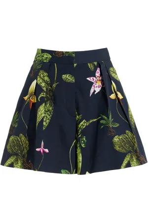 Oscar de la Renta High-Waisted Cotton Poplin Shorts - - US 2 - Moda Operandi