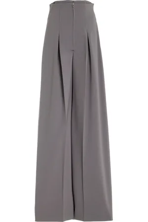 DEL CORE Corset-Waist Wool-Blend Wide-Leg Pants - - IT 40 - Moda Operandi