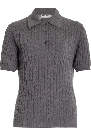 Miu Miu Cashmere Polo Top - - IT 42 - Moda Operandi