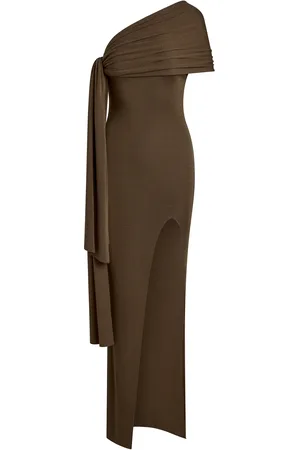 AYA MUSE Hale Scarf-Detailed Knit Silk-Blend Maxi Dress - - XS - Moda Operandi