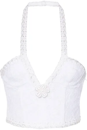 Alessandra Rich Lace Bustier Top - - IT 40 - Moda Operandi