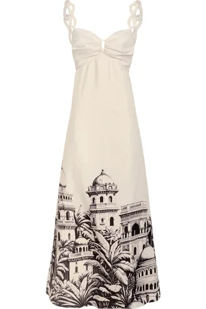 Andres Otalora Pyaar Printed Cotton Poplin Maxi Dress - Black/white - US 8 - Moda Operandi
