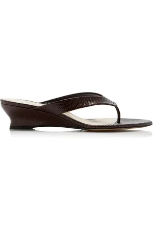 Le Monde Beryl Micro-Wedge Snake-Effect Leather Mules - - IT 41 - Moda Operandi