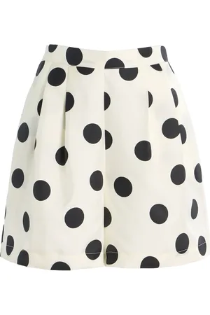 ASCENO Exclusive Riviera Dallas Polka-Dot Silk-Twill Shorts - Black/white - S - Moda Operandi