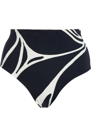 Cala De La Cruz Elisa Bikini Bottom - Black/white - XS - Moda Operandi