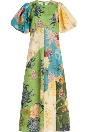 ALÉMAIS Avery Spliced Linen Midi Dress - - AU 6 - Moda Operandi