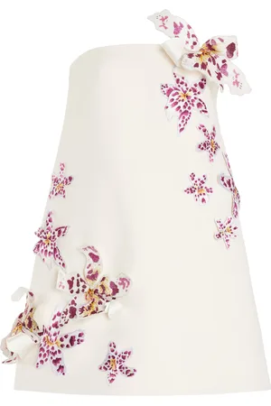 Oscar de la Renta Embellished Wool-Silk Mini Dress - - US 00 - Moda Operandi