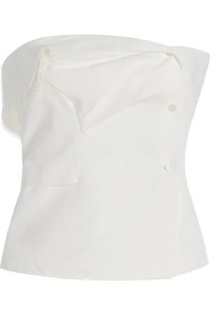 Miu Miu Cotton Poplin Bustier Top - - IT 38 - Moda Operandi