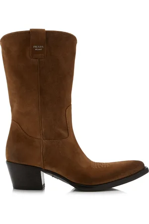 Prada Suede Western Boots - - IT 36 - Moda Operandi