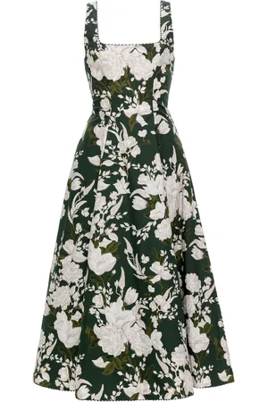 Agua by Agua Bendita Pistilo Printed Cotton Midi Dress - Black/white - XS - Moda Operandi