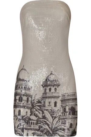 Andres Otalora Luz Eterna Sequined Mini Dress - Black/white - US 4 - Moda Operandi