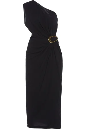 Bottega Veneta Asymmetric Crepe Jersey Midi Dress - - IT 40 - Moda Operandi