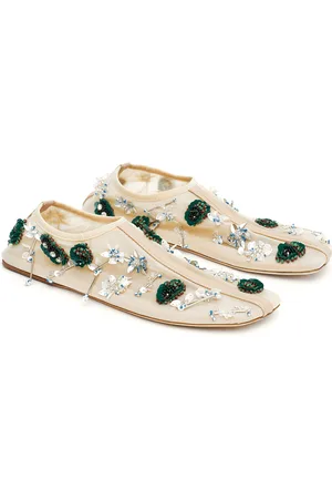 CHRISTOPHER ESBER Embla Beaded-Mesh Flats - - IT 36 - Moda Operandi