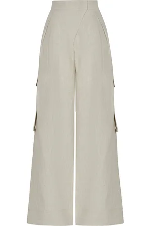 Andres Otalora Mi Memoria Wide-Leg Linen Cargo Pants - - US 10 - Moda Operandi