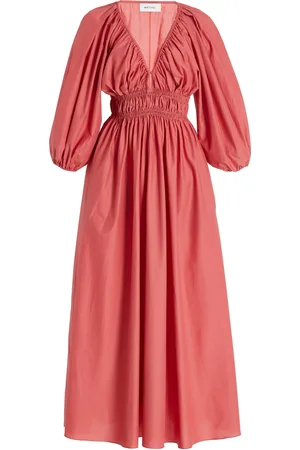 MATTEAU Shirred Cotton Maxi Dress - - 1 - Moda Operandi