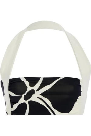 Cala De La Cruz Moi Halter Bikini Top - Black/white - XS - Moda Operandi