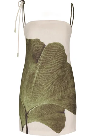 Andres Otalora Tres Pm Printed Linen-Blend Mini Dress - - US 8 - Moda Operandi