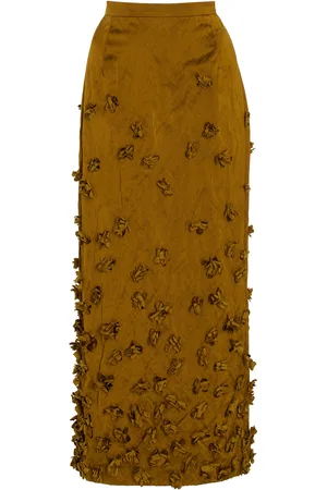 Michael Kors Embellished Crushed Duchesse Satin Midi Skirt - - US 0 - Moda Operandi