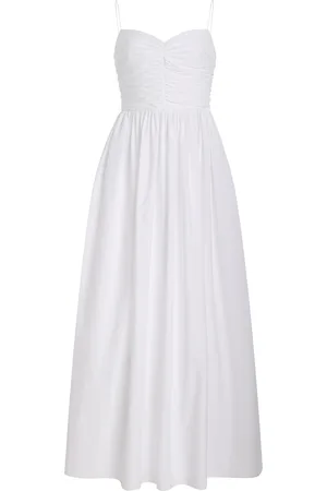 MATTEAU Gathered Cotton Maxi Dress - - 3 - Moda Operandi