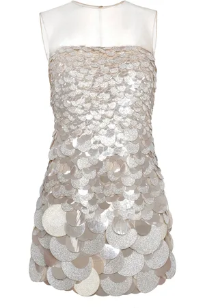 Naeem Khan Pailette Sequin Illusion Dress - - US 4 - Moda Operandi