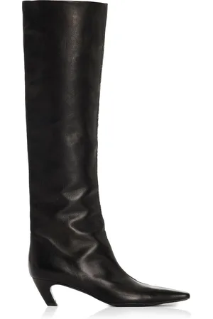 Khaite Davis Knee High Leather Boots - - IT 36 - Moda Operandi