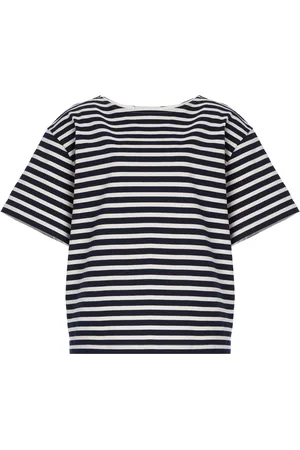 MATTEAU Striped Organic Cotton T-Shirt - - S - Moda Operandi