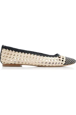 Staud Nell Crocheted Leather Ballet Flats - - IT 36 - Moda Operandi