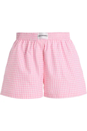 Des Phemmes Exclusive Riviera Gingham Cotton Mini Shorts - - IT 38 - Moda Operandi