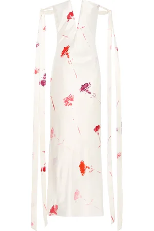Alejandra Alonso Rojas Exclusive Off-The-Shoulder Silk Maxi Dress - - US 4 - Moda Operandi