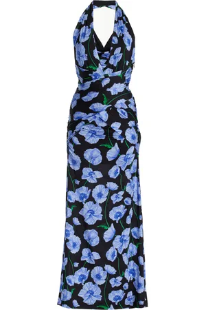 Carolina Herrera Ruched Jersey Halter Midi Dress - - XS - Moda Operandi