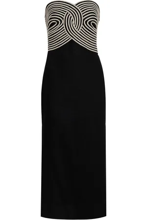 Andres Otalora Arco Real Embroidered Linen Midi Dress - - US 2 - Moda Operandi