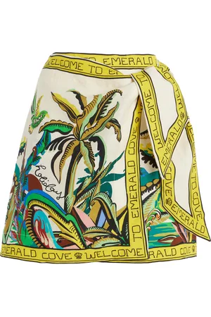 ALÉMAIS Day Dream Linen Sarong Mini Skirt - - AU 4 - Moda Operandi